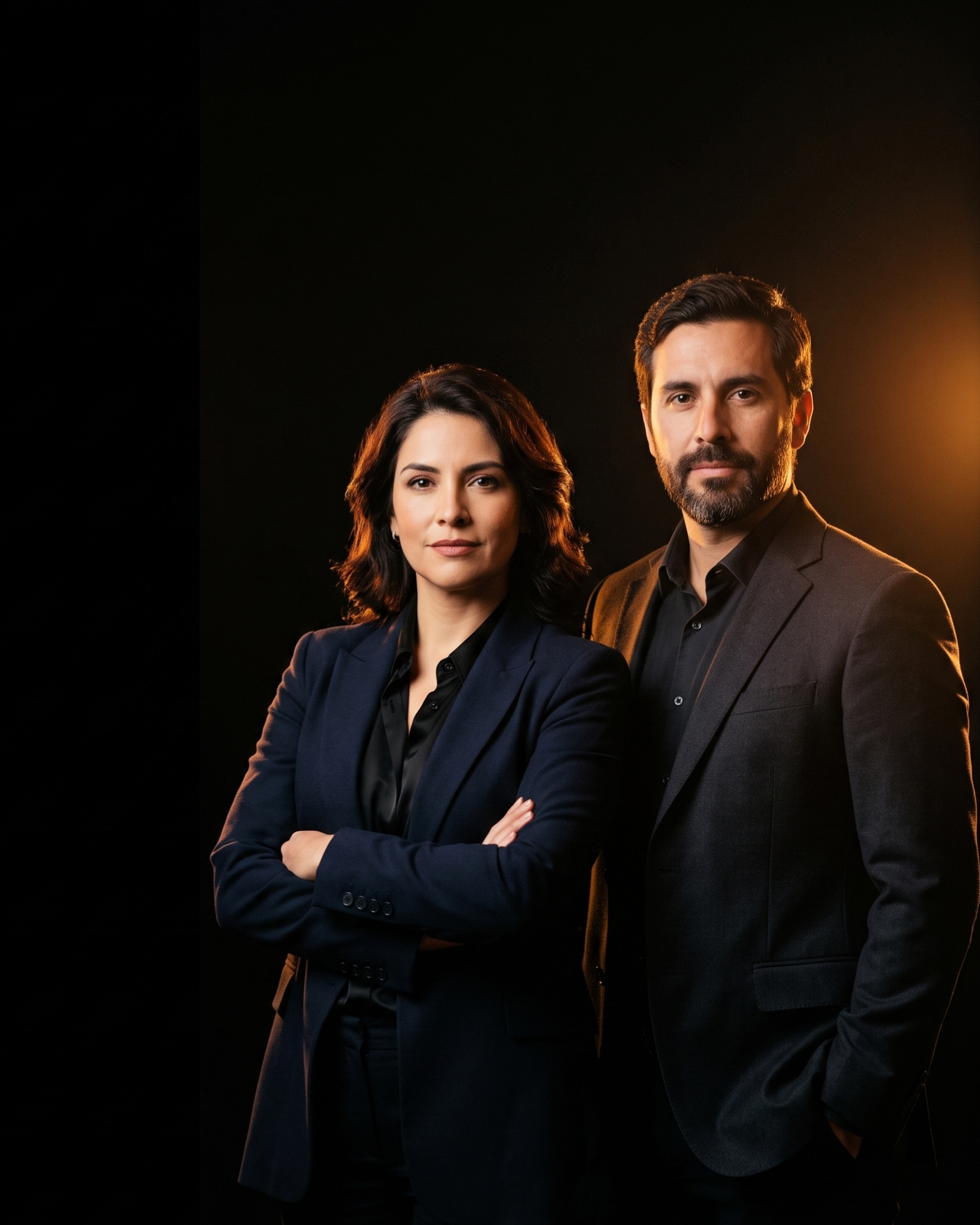 Profesionales emprendedores en confianza y presencia — metáfora de la Identidad de Poder